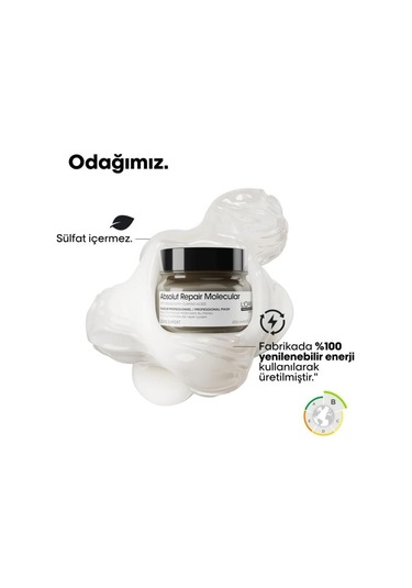L'Oréal Professionnel Absolut Repair Molecular Tüm Yıpranmış Saçlar İçin Yoğun Onarıcı Maske 250 ML