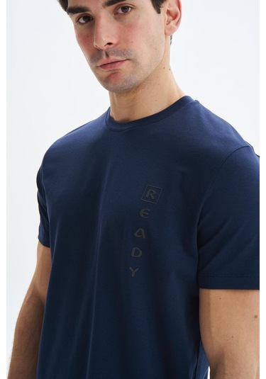 Arma Erkek Regular Fit Yazı Baskılı Süprem Bisiklet Yaka Tişört Y29344472402 Lacivert