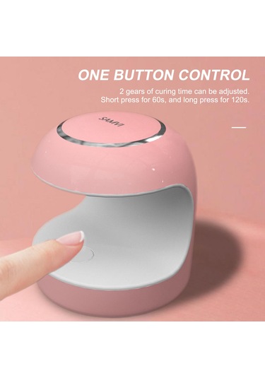 Xiyyadms Mini Uv Led Tırnak Kurutma Lambası - Hızlı Kuruma, Taşınabilir Ve Usb Güçlü Pembe