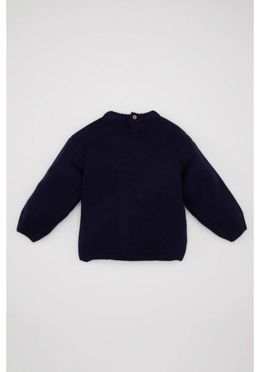 DeFacto Erkek Bebek Lacivert Baskılı Triko Kazak C8867A524WNNV256 Lacivert