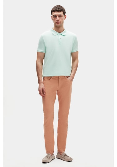 Ds Damat Regular Fit Mint %100 Pamuklu Uzun Ömürlü Kıvrılmaz Polo Yaka Nakışlı T-shirt 4hc14ort51000 Mint