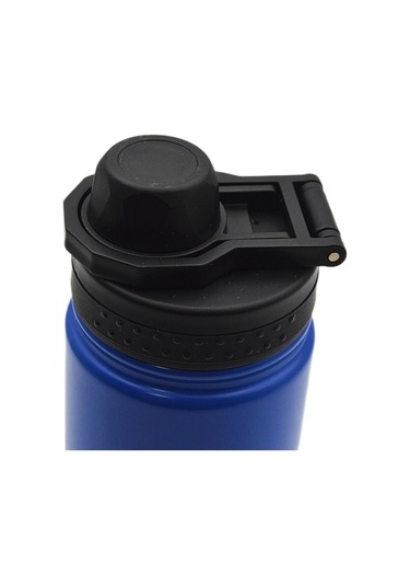 Noki Vidalı Kapak Taşıma Kulplu Çelik Matara 540 Ml T-0126 Mavi