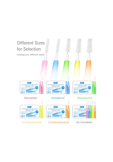 Wezone Diş Arası Temizleyici 30'lu Set - Ortodontik Fırça, Diş Telleri Ve Diş Arası Bakımı İçin Pratik Çözüm 0.7mm Mavi