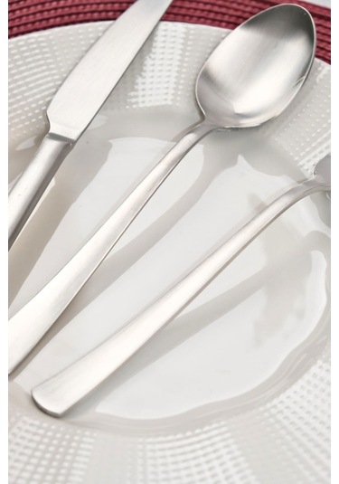 Lugga Nida Scotch Yemek Çatal Kaşık Bıçak Takımı 18 Parça Gümüş