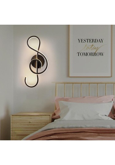 Suntek Magideal Pvc Duvar Lambası Başucu Aplik Siyah