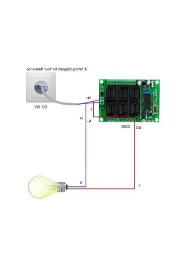 Pazly 433mhz 6 Kanallı 10a Röleli Rf Alıcı Modül + 6 Tuşlu Sabit Kodlu Kumanda Akıllı Ev Otomasyon İçin Diğer