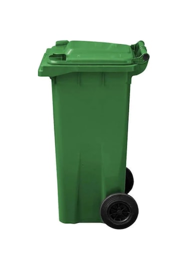 Mck Yeşil Plastik Çöp Konteyneri 120 Litre Konteyner - A+ Isıya Açık Yeşil