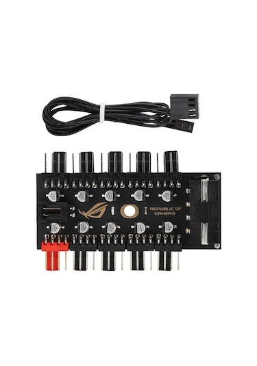 Kangvka Bilgisayar Kasa Fan Kontrolcü Hub - 10 Portlu 4pin Pwm, Ana Kart Arayüzü Yetersizliği Sorunu Çözücü