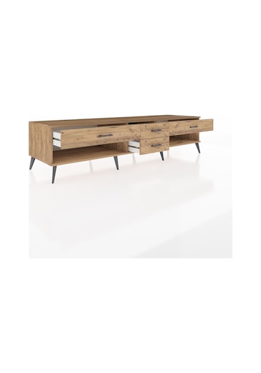Kronos Tv Ünitesi 4 Çekmeceli 220x59x51 Çam-aytaşı/çam Aytası/atlas Çam - Atlas Çam