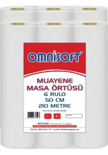 Omnisoft Extra Muayene Masa Örtüsü 50 CM x 210 M 6 Rulo