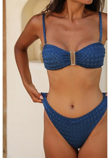 Olympos Petrol Mavisi Toparlayıcı Bikini Altı Mavi
