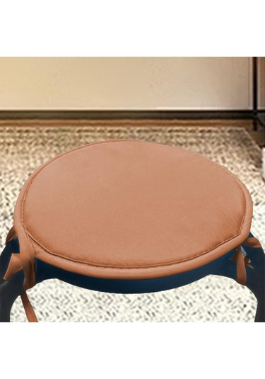 Suntek Yuvarlak Sandalye Yastık Zemin Pouf Mat Kahverengi-38-cm Kahverengi 38 Cm
