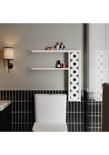 Tiny Duvar Rafı Duvara Monte, Modern Tasarım Beyaz