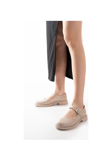 Ysn-4444 Bej Rugan Günlük Bayan Ayakkabı Bej