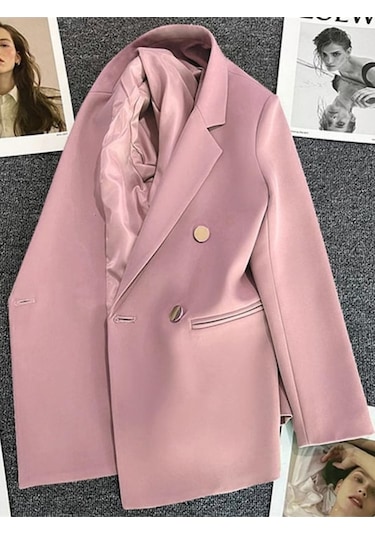 Novahub Pembe İlkbahar Sonbahar Kadın Ceketi Şık Zarif Rahat Spor Kadın Takım Elbise Kore Moda Lüks Ceket Kadınlar İçin Blazers 3xl Pembe - 3xl Pembe