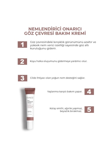 Sinoz Göz Altı ve Çevresi İçin Nemlendirici Göz Kremi 15 ML