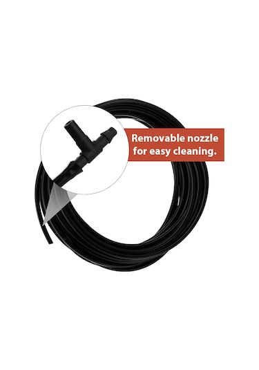 Mufunye 10m Pvc Hortum 10 Adet Buharlayıcı Nozzle Seti Bahçe Sulama Seracılık Soğutma Nemlendirme
