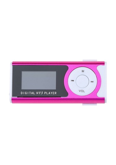 Geeroyoo Portatif Metal Mp3 Çalar玫红 Renkli, Tf Kart Desteği 16gb , Mp3/wma Format, Led Fener, Lcd Ekran, Cep Boyutu