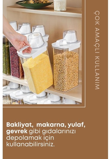 Novahub 3 Lü Sızdırmaz Kapaklı Depolama Kabı, 2300 Ml, Erzak Saklama Şeffaf