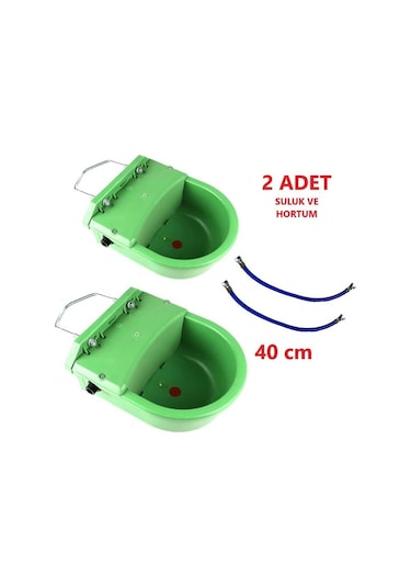 Otomatik Şamandıralı 4 Litre Plastik Hayvan Suluğu-2 Adet - Suluk Takımı Ve 40 Cm Hortum