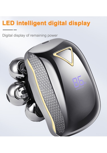 Qingmipy Erkekler İçin 7 Fırçalı Elektrikli Tıraş Makinesi - Tam Gövde Su Geçirmez, Pil Göstergeli, Vücut Bakımı Seti Tıraş, Saç Kesimi, Burun Tüylü, Yüz Temizleme, Masaj - 700mah Li-poly Pil, Silah Rengi Çok Renkli