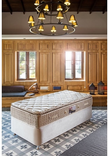 Minarmobilya Minar Safir Tek Kişilik Full Ort Pedli Yaylı Yatak 90X190