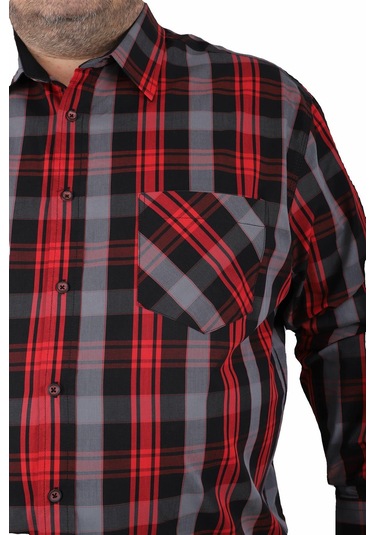 Starbattal Büyük Beden Erkek Cepli Gömlek Viento 23368 SIYAH