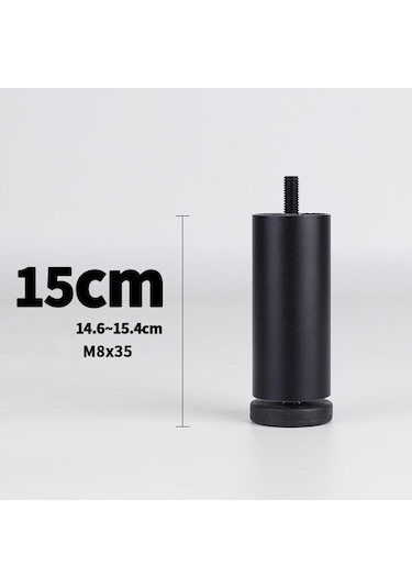 Suntek Magideal 4 Adet Alüminyum Alaşımlı Mobilya Ayakları Siyah-15cm