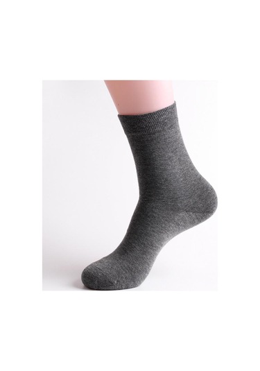 Koyu Gri Yeni Varış Marka Erkek Çorapları Pamuk Bambu Elyaf Klasik İş Deodorant Elbise Çorapları Koyu Gri