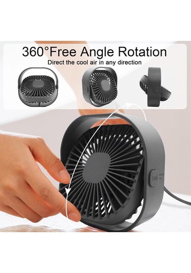 Mini Kişisel Masaüstü Taşınabilir Masa Vantilatörü Mikrofon Çok Renkli, L