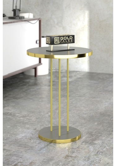 Zigon Sehpa Terra Gold Ceviz Antrasit Trr01