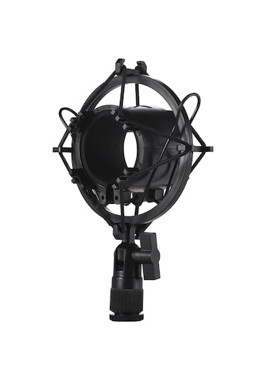 Mufunye Univerdal Kondansatör Mikrofon Mikrofon Şok Montaj Tutucu Braketi Plastik Titreşim Önleyici Çevrimiçi Yayın Stüdyosu Müzik Kaydı İçin A