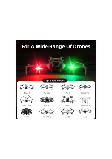 Agoodshop Avata 2 Drone Led Bisiklet Uçak Gece Uçan Lamba Flaş Mini Yanıp Sönen Uyarı Sinyali Için I 16renk Şarj Edilebilir