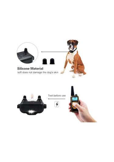 Hallow-köpek Eğitim Yaka Köpek Şok Yaka Uzaktan 800 Metre,siyah