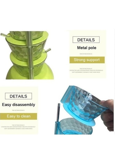 Novahub Beyaz 4 Katlı Mutfak Düzenleyici, Dönen Baharat Ve Biber Rafı, Baharat Depolama Kavanoz Seti Beyaz