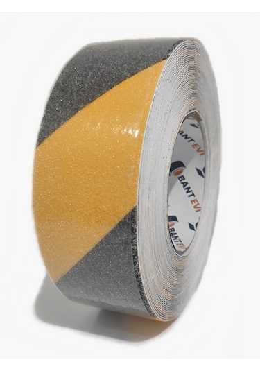 Sarı-Siyah Merdiven Kaydırmaz 5cm x 25metre Kaymaz Bant 50mm