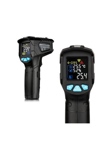 50 550 Endüstriyel Dijital Kızılötesi Termometre Siyah