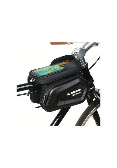 Willowhaven Black 7 İnch Bisiklet Ön Çanta Telefon Tutucu Dokunmatik Ekran Bisiklet Aksesuarı Ahşap