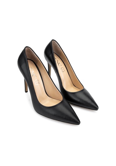 Tamer Tanca Kadın Hakiki Deri Siyah Deri Topuklu Ayakkabı 1027 253 Bn Ayk Y25 Sıyah Dr Siyah