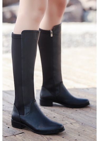 D3025 Kadın Günlük Çizme Siyah