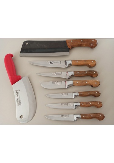 Lazoğlu Sürmene Kasap-Kurban-Mutfak Bıçak Seti Kemik Satır Bıçağı