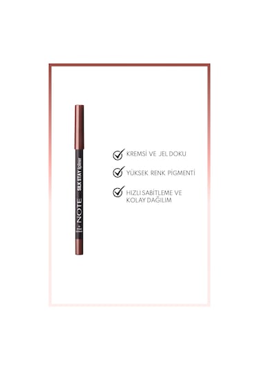 Note Cosmetics Silk Stay Lipliner Suya Dayanıklı İpeksi Dudak Kalemi - 09 Espresso Dream - Kahverengi