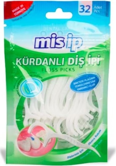 Mis İp Floss Picks Kürdanlı Diş İpi 32'li