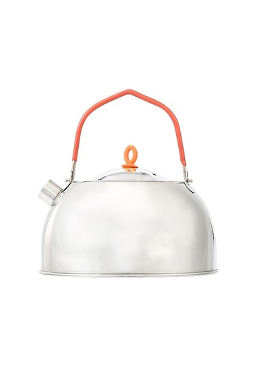 Kamp Ve Doğa Yürüyüşü İçin 0.6l Paslanmaz Çelik Taşınabilir Çaydanlık Gümüş Gümüş