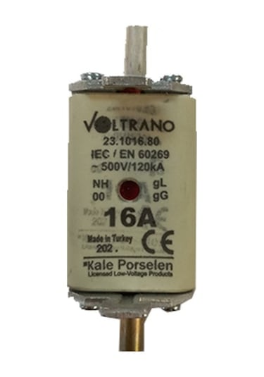 Voltrano Kale Porselen 16a 00 Boy Bıçaklı Sigorta Buşonu Nh00