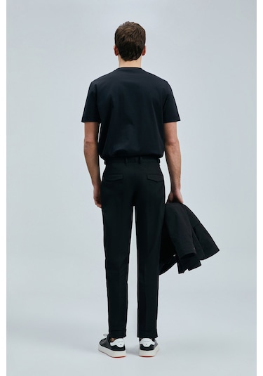 Lufian Erkek Marcus Modern Grafik T-shirt 111020235 Siyah Siyah