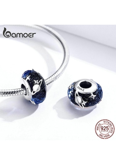 Bamoer Otantik 925 Ayar Gümüş Kolye Benzersiz Yıldızlararası Kolye Yeni Takı Kadınlar Için Gümüş