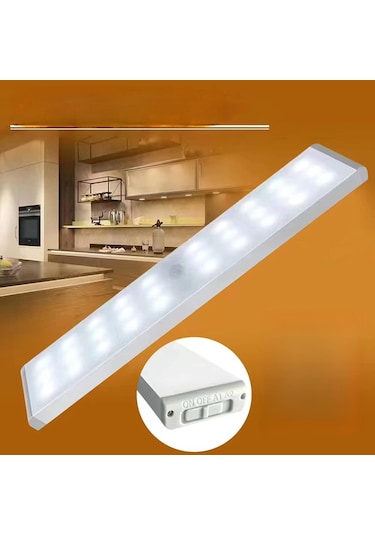 30 Led Hareket Sensörlü 20 Cm Dolap İçi Mutfak Koridor Merdiven Aydınlatma Işığı Led Işık Çok Renkli