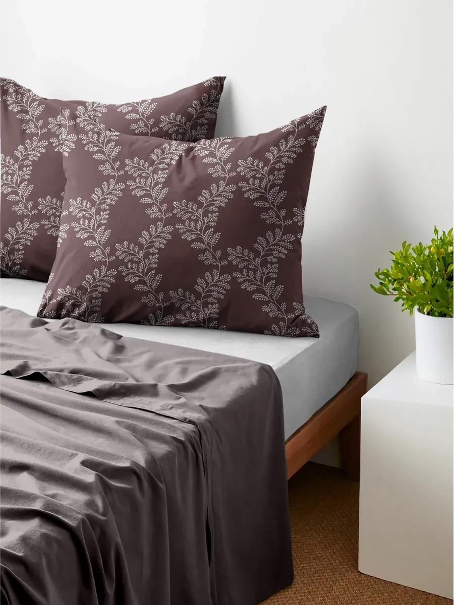 Vasilisa 70x70 Cm Yastık Kılıfları, 2 Adet, Pamuklu Kumaş, %100 Pamuk 332539515 Kahverengi