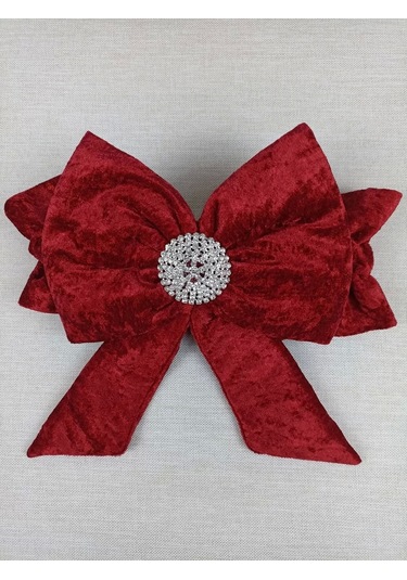 Yenidoğan Saray Kadife Taç Nakışlı İnci Fiyonklu Dantel Duvak Trilüks Kundak Bebek Battaniye Bordo Bordo